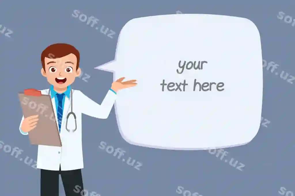 Chiroyli yosh doktor tushuntiruvchi pozada turgan. | Nice good looking young doctor standing with explain pose