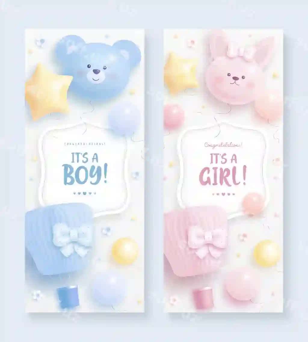 Baby shower vertikal banerlar | Baby shower vertical banners