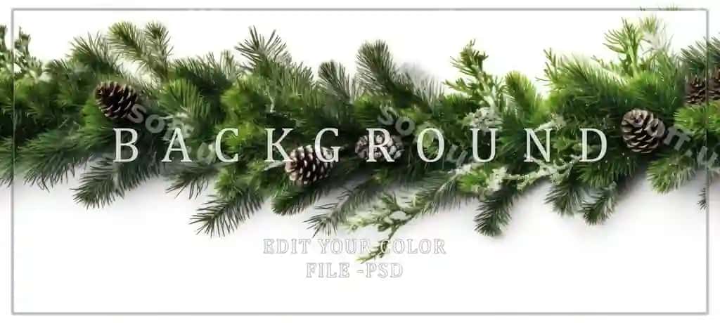 Bayramlik doim yashil girmet chinar mehana bilan qor | Festive evergreen garland with pinecones snow