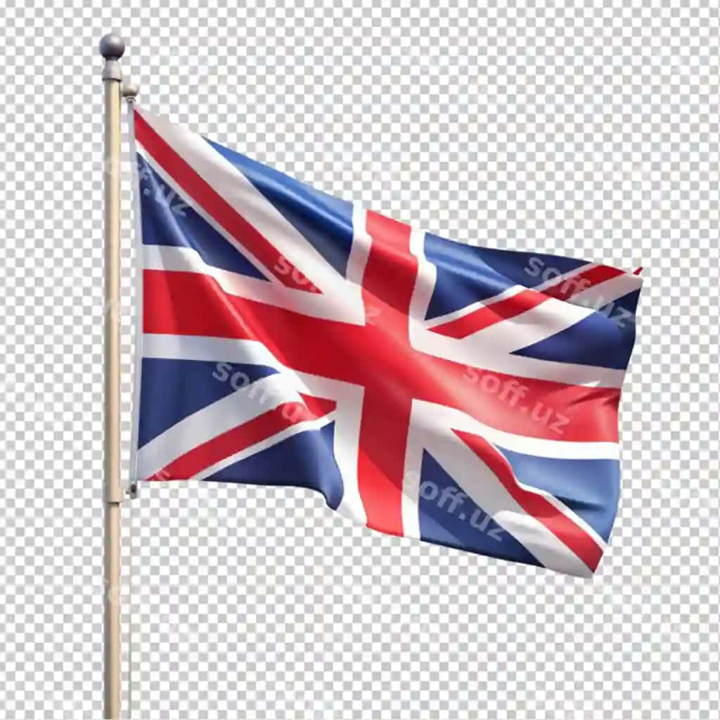 Birleshgan Qirollik bayrog'i shaffof orqa fon | Flag united kingdom transparent background