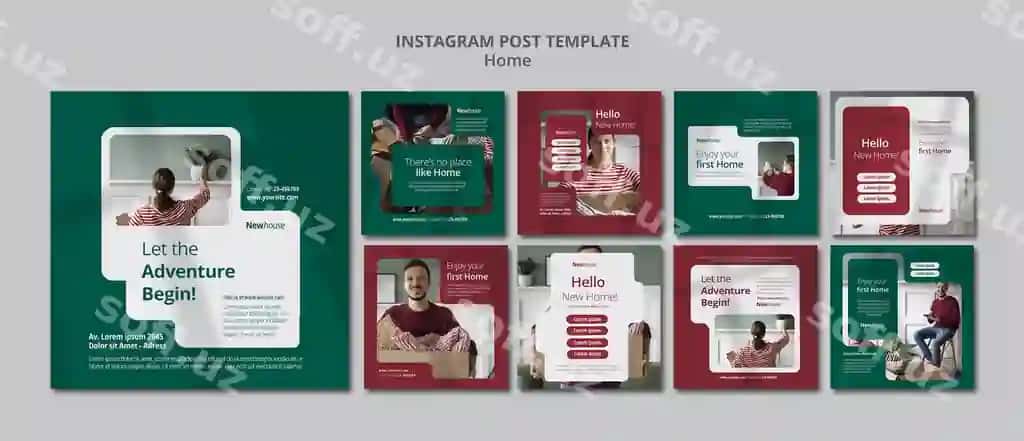 Uy shablon dizayni | Home template design