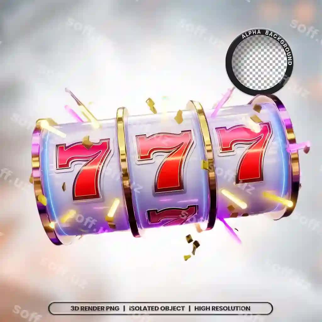 Logotip 3d render 777 element ikon psd png | Seal 3d render 777 element icon psd png