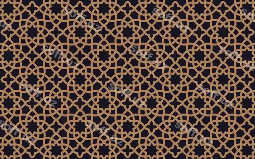 Arabcha naqshli islamiy bez vektor fon | Arabic pattern background islamic ornament vector