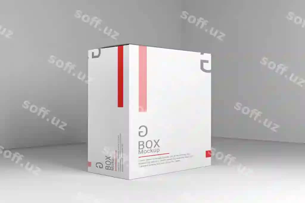 Haqiqiy to'g'ri burchakli quti namuna dizayni o'zgartiriladigan rang bilan | Realistic rectangle box mockup design with changeable color