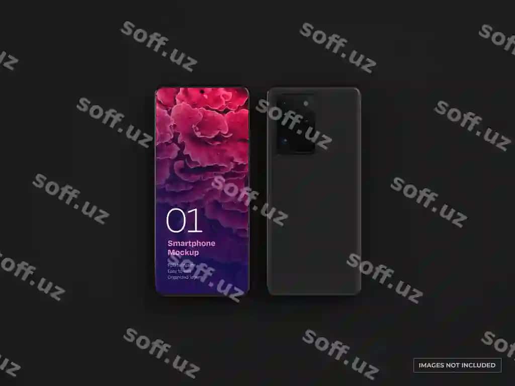 Qora akilliq telefon namunasi | Dark smartphone mockup