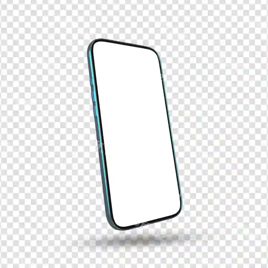 Akillı telefon namunasi perspektiva ko'rinishi bo'sh ekran bilan | Smartphone mockup perspective view with blank screen