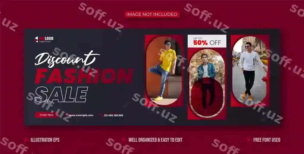 Moda sotuv facebook varaq ijtimoiy media banner veb banner | Fashion sale facebook cover social media banner web banner