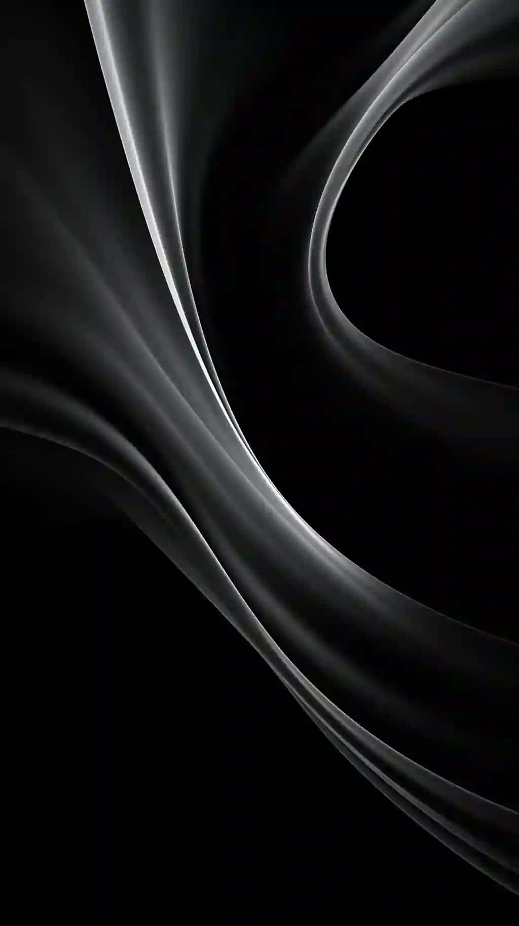 Mavhum oq to'lqinlar qora fon fon rasmi telefon | Abstract white waves black background wallpaper phone