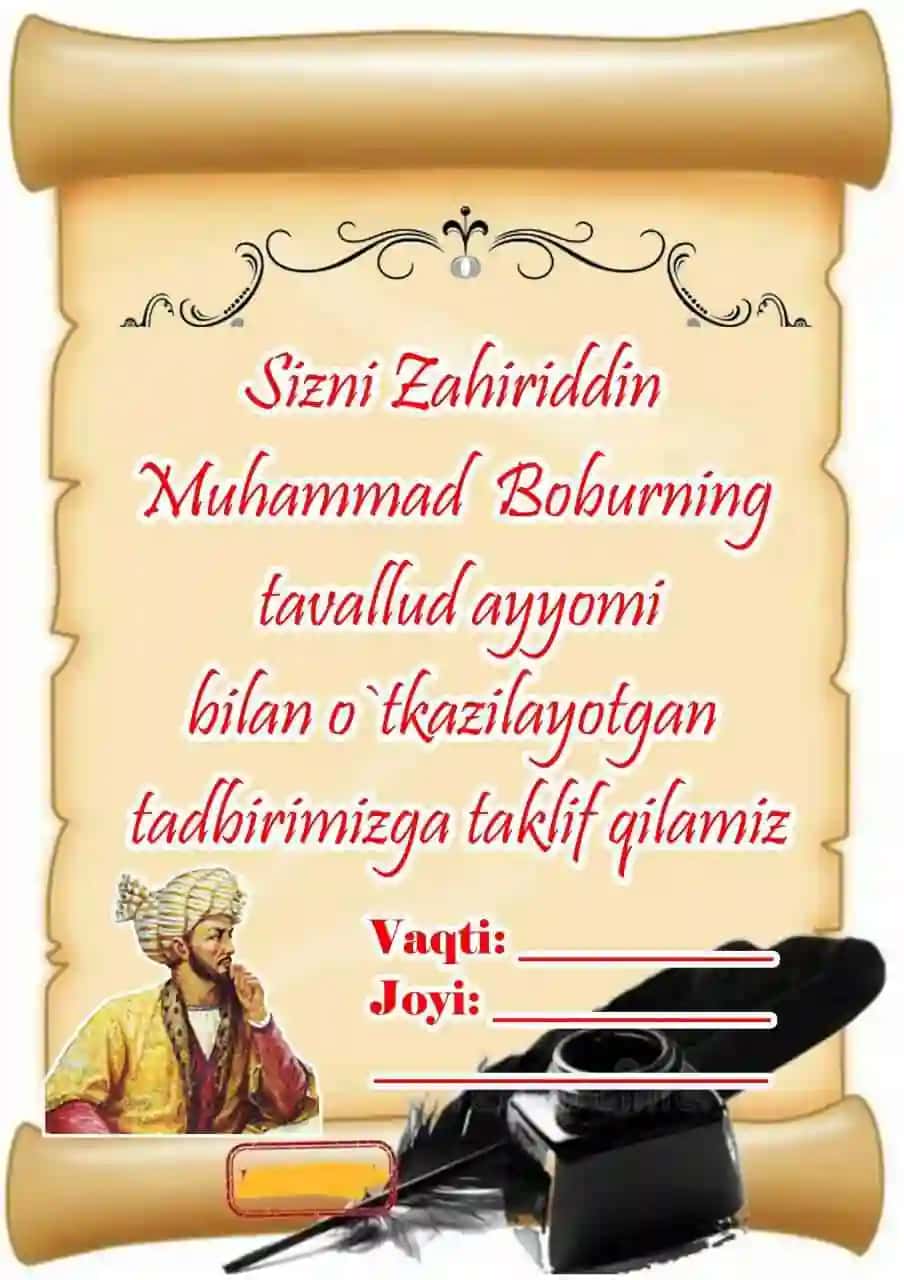 Zahiriddin Muhammad Bobur rasmlari