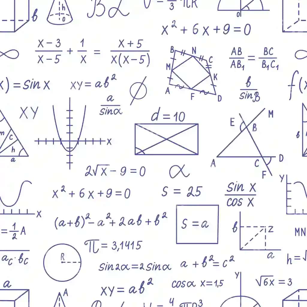 Matematika seamsli pattern matematika yechimlari fizika formulasi sonlar | Math seamless pattern mathematics solutions physics formulas numbers