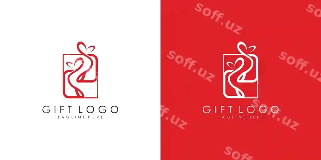 Hadiy logotip vektor shablonini zamonaviy dizayn bilan yuklab olish | Gift logo vector template download modern design