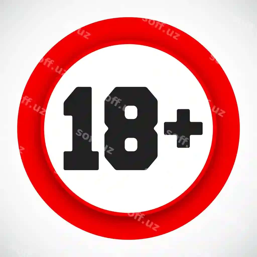 O'n sakkiz yosh cheklovi belgisi o'n sakkiz yosh tayin qizil belgi vektor | 18 age restriction sign prohibited eighteen years red symbol vector