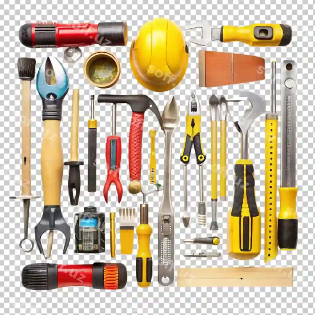 Qattiq asboblar shaffof orqa fonda | Hard tools transparent background