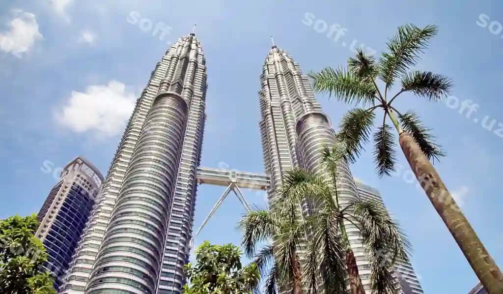 Petronas juft burmalar osoyo ko'pri | Twin towers petronas sky bridge