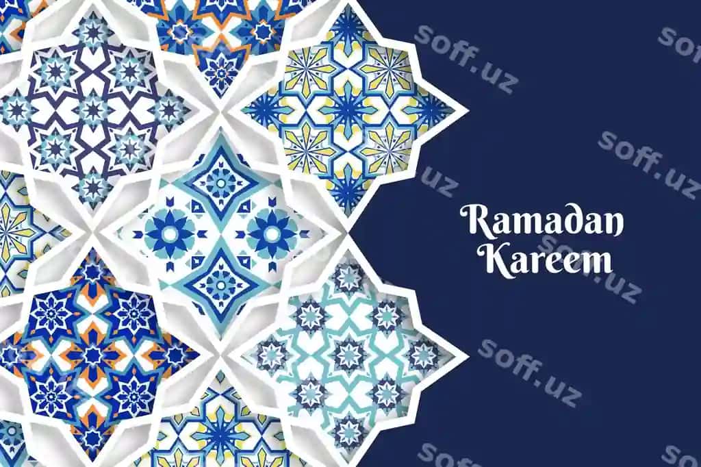 Arabcha bezatilgan orqa fonda qogʻoz uslubi | Arabic ornamental background paper style