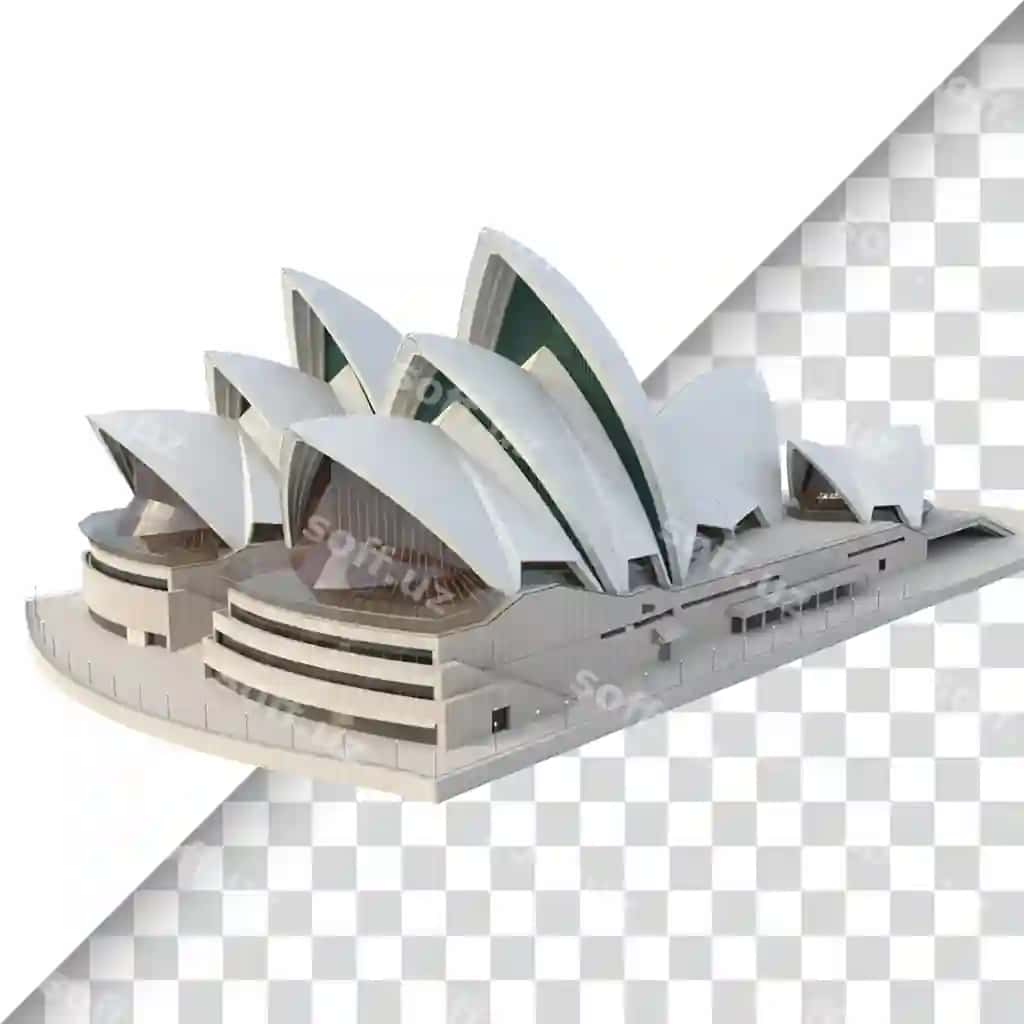 Sydney opera uyi ikonik 3D render | Sydney opera house iconic 3d render
