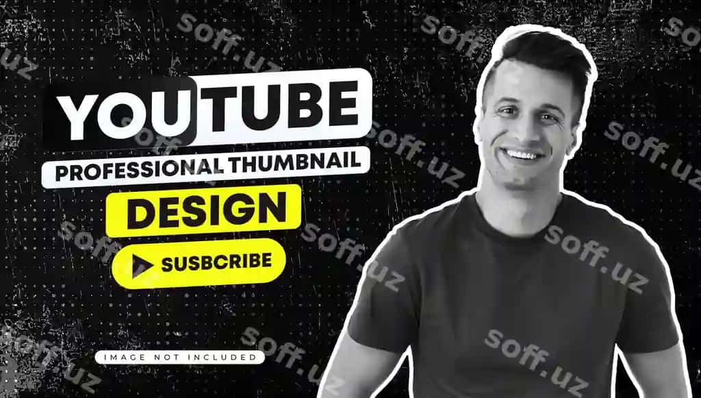 Tahrirlanga olinadigan youtube miniatura dizayni psd youtube miniatura shabloni | Editable youtube thumbnail design psd youtube thumbnail template