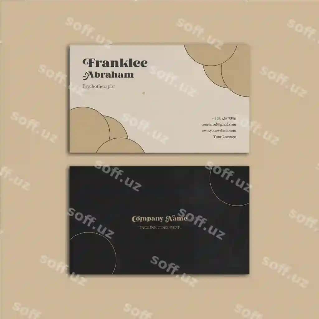 Zamonaviy toza professional biznes karta shabloni | Modern clean professional business card template