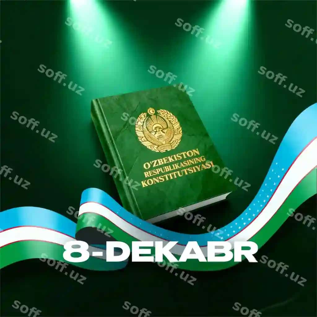 O'zbekiston konstitutsiya kuni esdalik milliy ramzlar bilan | Uzbekistan constitution day commemoration with national symbols