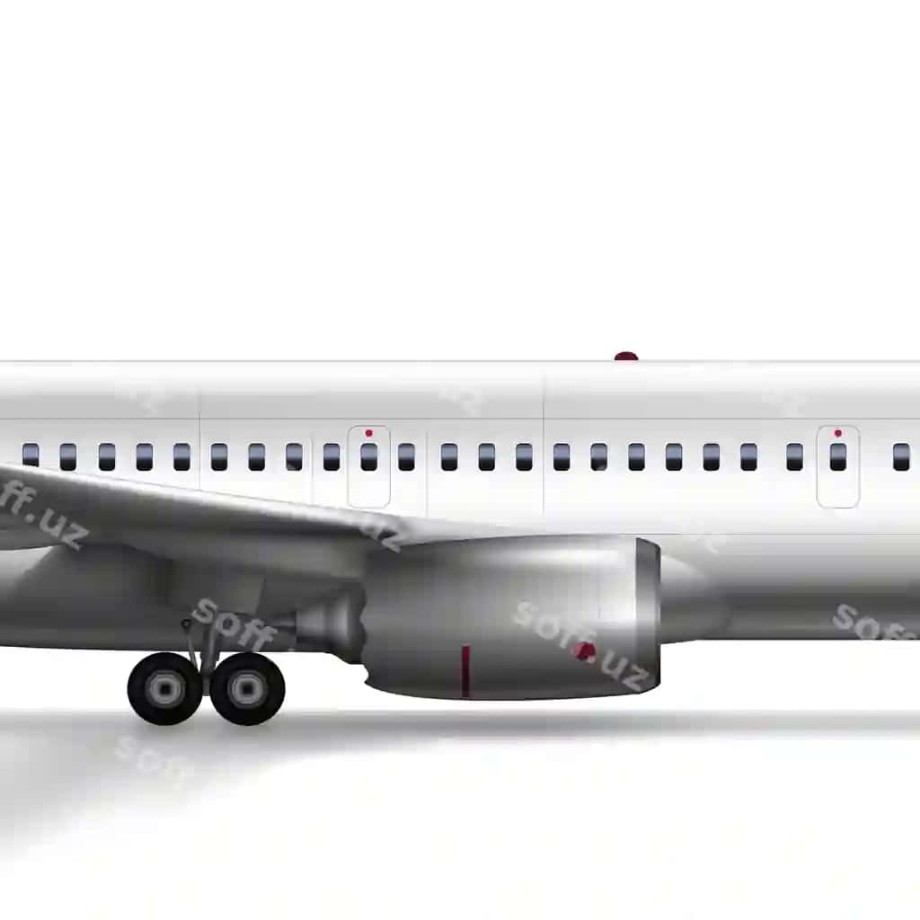 3d bo'sh yorqin oq parvoz samolyoti turbinasi | 3d blank glossy white airplane airliner turbine