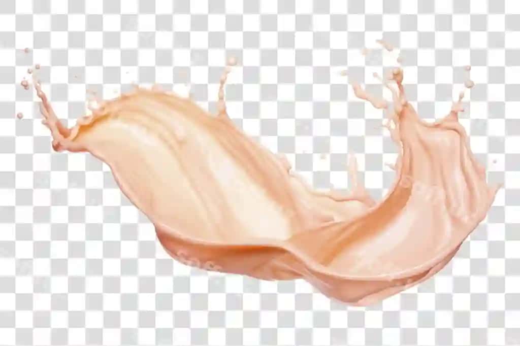 Suyuq splash effekti oʻrik rangli ichimlik | Liquid splash effect peach color beverage