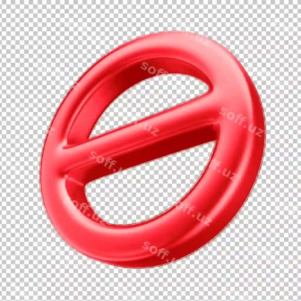 3d taqiqlangan belki ikonka shaffof orqa fonda | 3d forbidden symbol icon with transparent background