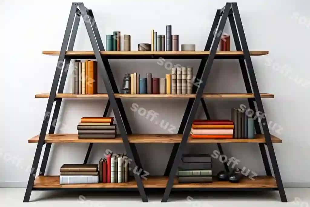 Temir kitob raftasi | Steel bookshelf
