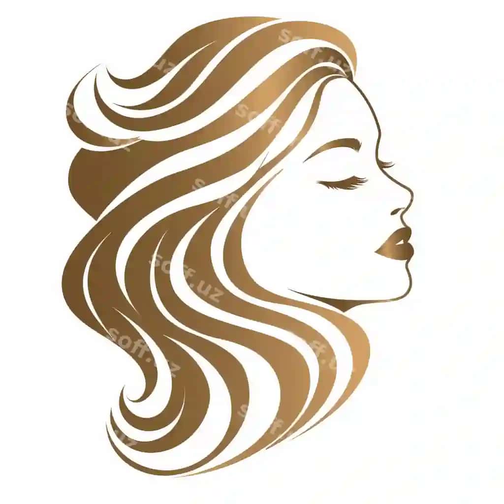 Gozal gozallik saloni logo ikon oq ajraltirilgan orqa fonda | Beautiful beauty salon logo icon white isolated background