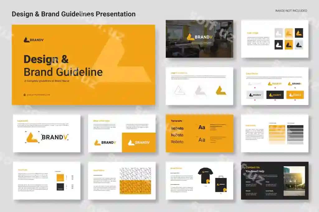 Dizayn brend yo'riqnoma prezentatsiya brend kitobi joylashuv shabloni | Design brand guidelines presentation brand book layout template