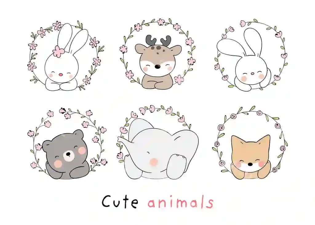 Bahor faslida go'zallik gulchambari bilan hayvonni chizish | Draw animal with beauty wreath flower spring season