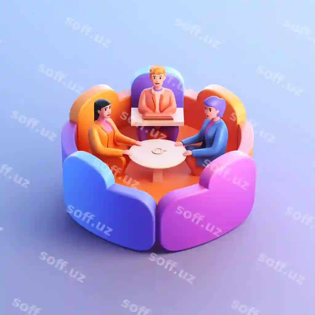 3d biznes uchrashuvi ikonasi logotipi ofis konferens zali foni jamoa aloqa muhokamalari | 3d business meeting icon logo office conference room background team communication discussions