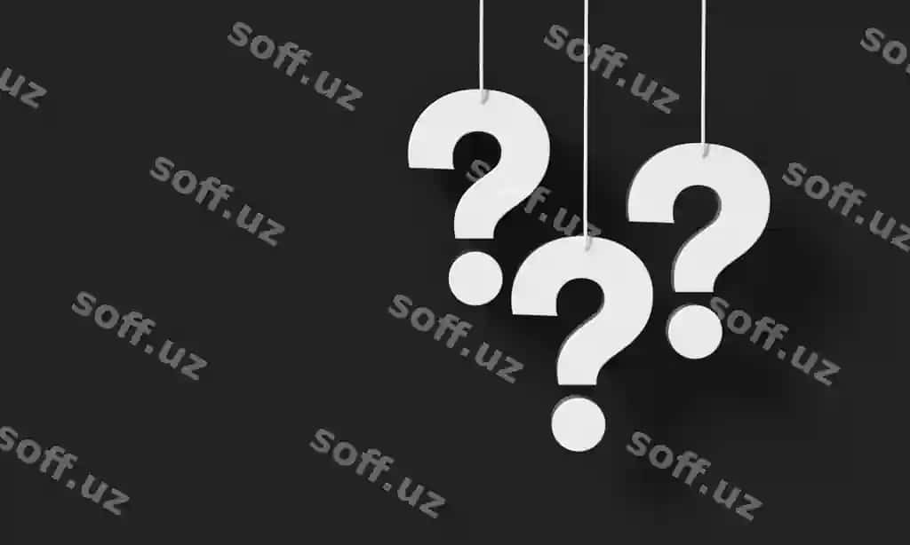 FAQ konseptsiyası uchta oq savol belgisi o'rnatilgan qora devor foni | Faq concept three question marks white hanging black wall background