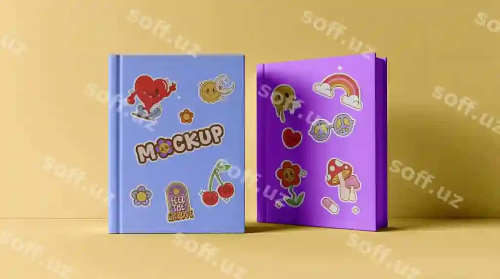 Stiker element mockup | Sticker element mockup