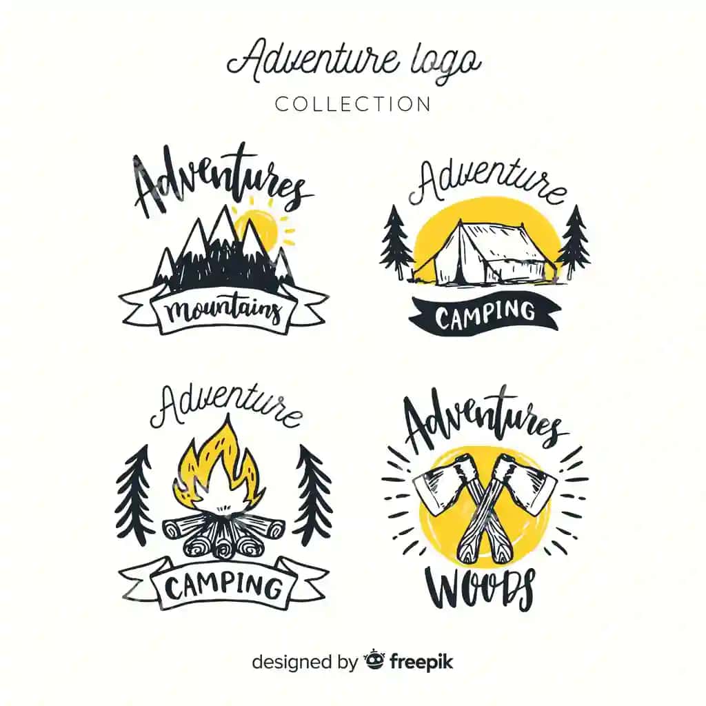 Macera logotipi to'plami | Adventure logo collection