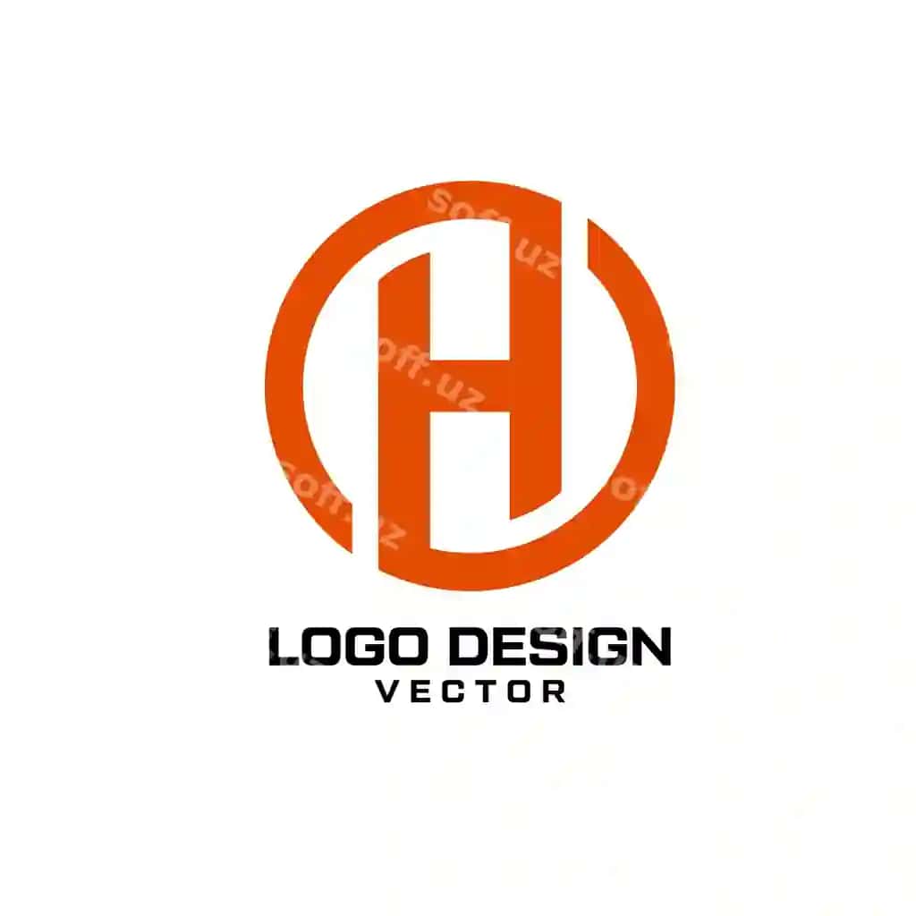 Doira H harfi logotip shabloni | Round h letter logo template