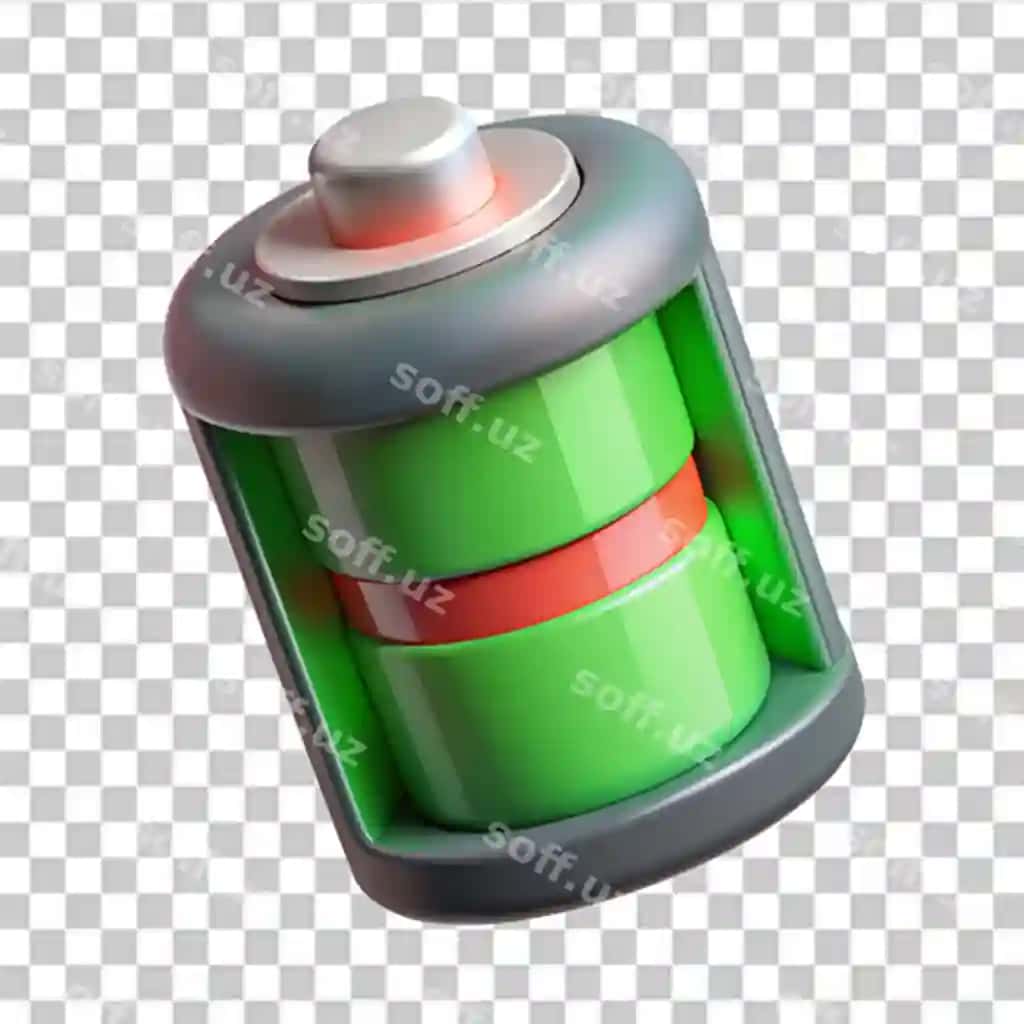 3d batareya ikonasi batareya quzatilmoqda batareya zaryad darajasi pastdan yuqoriga | 3d battery icon battery is charging battery charge from low high