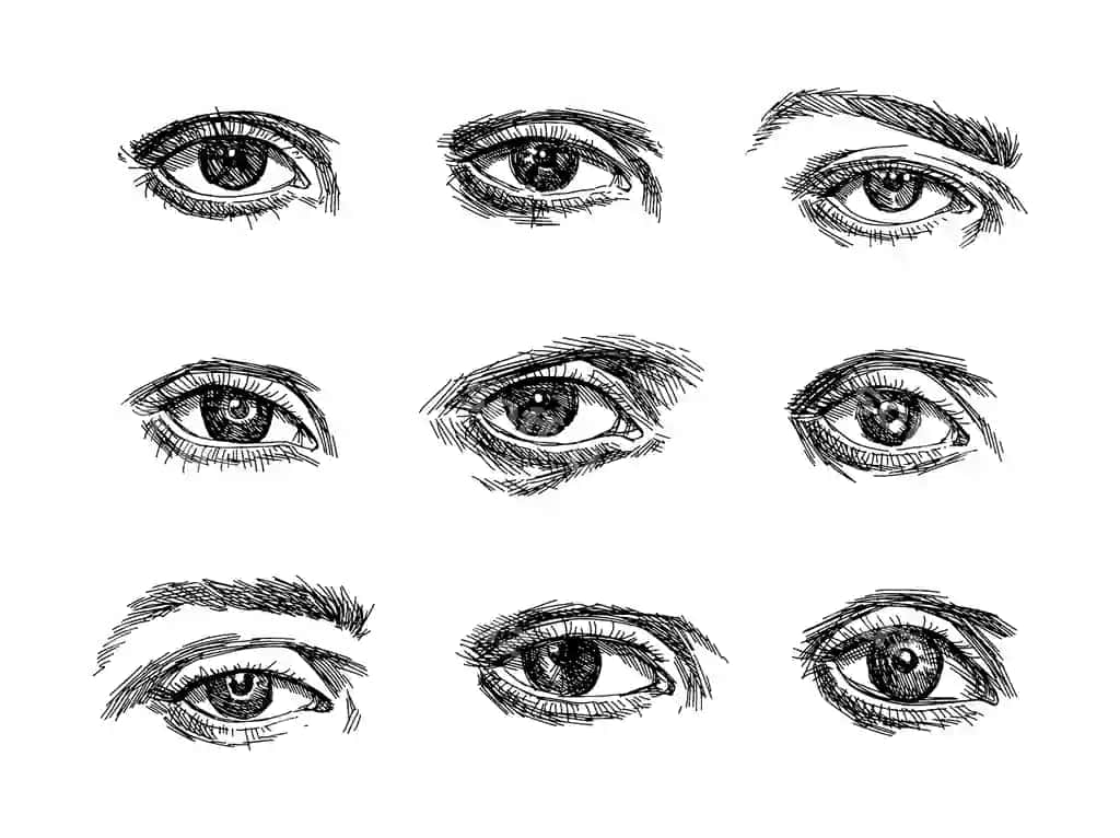 Chiroyli ko'z chizmalari | Detailed eye sketches