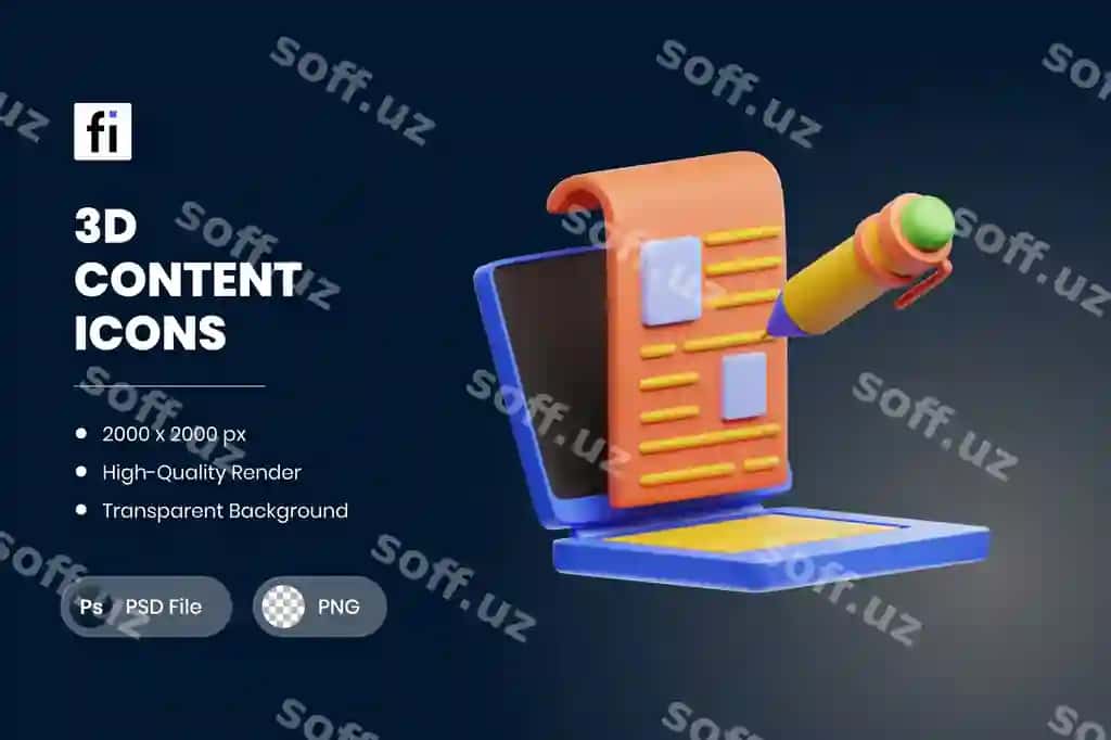 3d illustratsiya marketing kontent matnli kontent | 3d illustration marketing content textual content