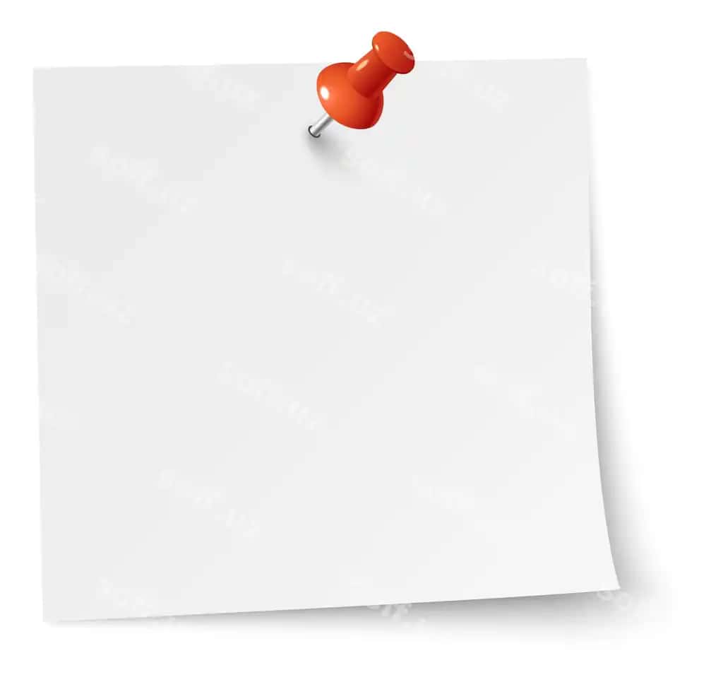 Push pin bilan qo'shilgan bo'sh qog'ozdagi eslatma | Pinned paper note empty reminder attach with push pin