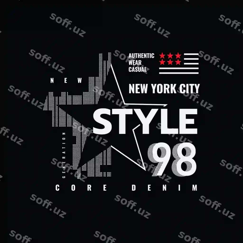 Yangi York Shahri tipografiya vektor futbolka dizayni | New york city typography vector t shirt design