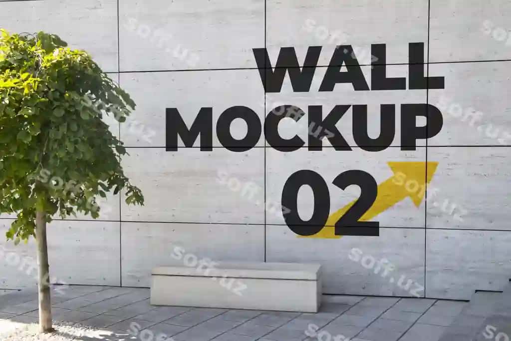 Betoni bloki teksturali devor namunasi | Concrete block textured wall mockup