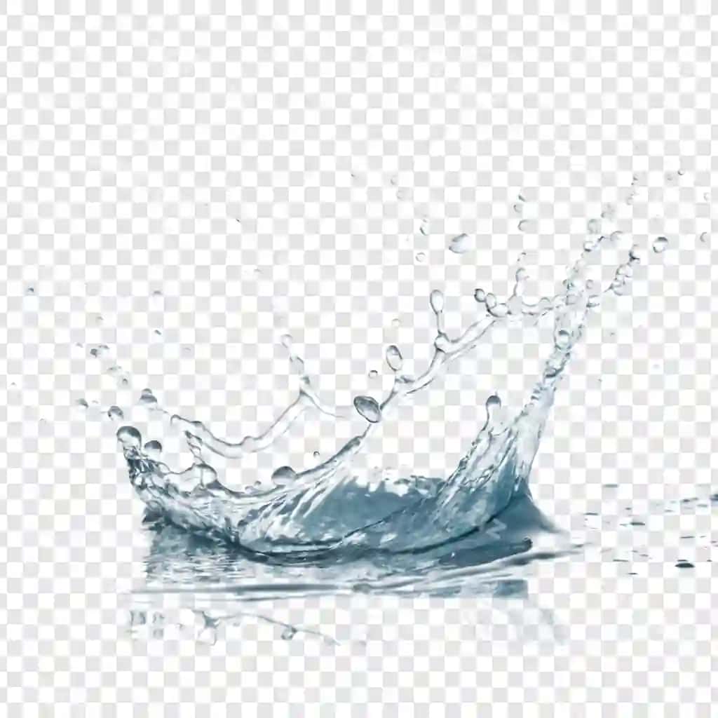 Ko'k suv chiqish damjilari ajraltirilgan shaffof orqa fonda aqua taj | Blue water splash drops isolated transparent background aqua crown