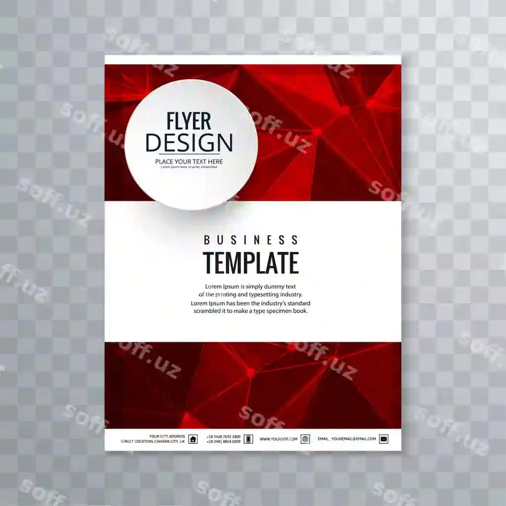 Abstrakt poligon biznes broshyur shabloni | Abstract polygon business brochure template