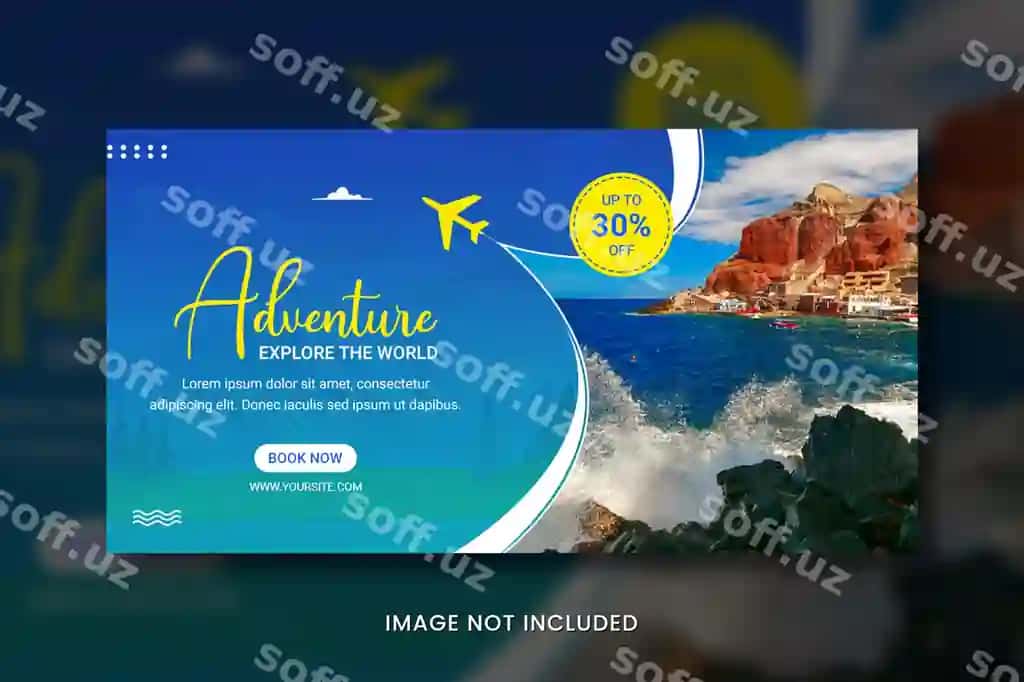 Yoz sayohat dam olish ijtimoiy media shablonlari | Summer travel vacation social media templates