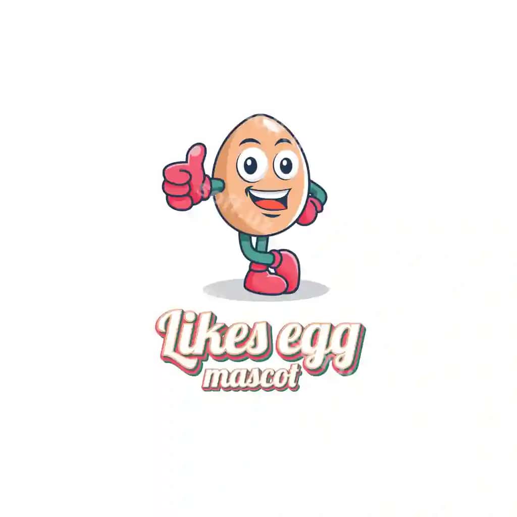 Mazali tuxum logotipi qiyomat qahramoni tahrir qilish mumkin matn effekti | Cute egg logo character mascot with editable text effect