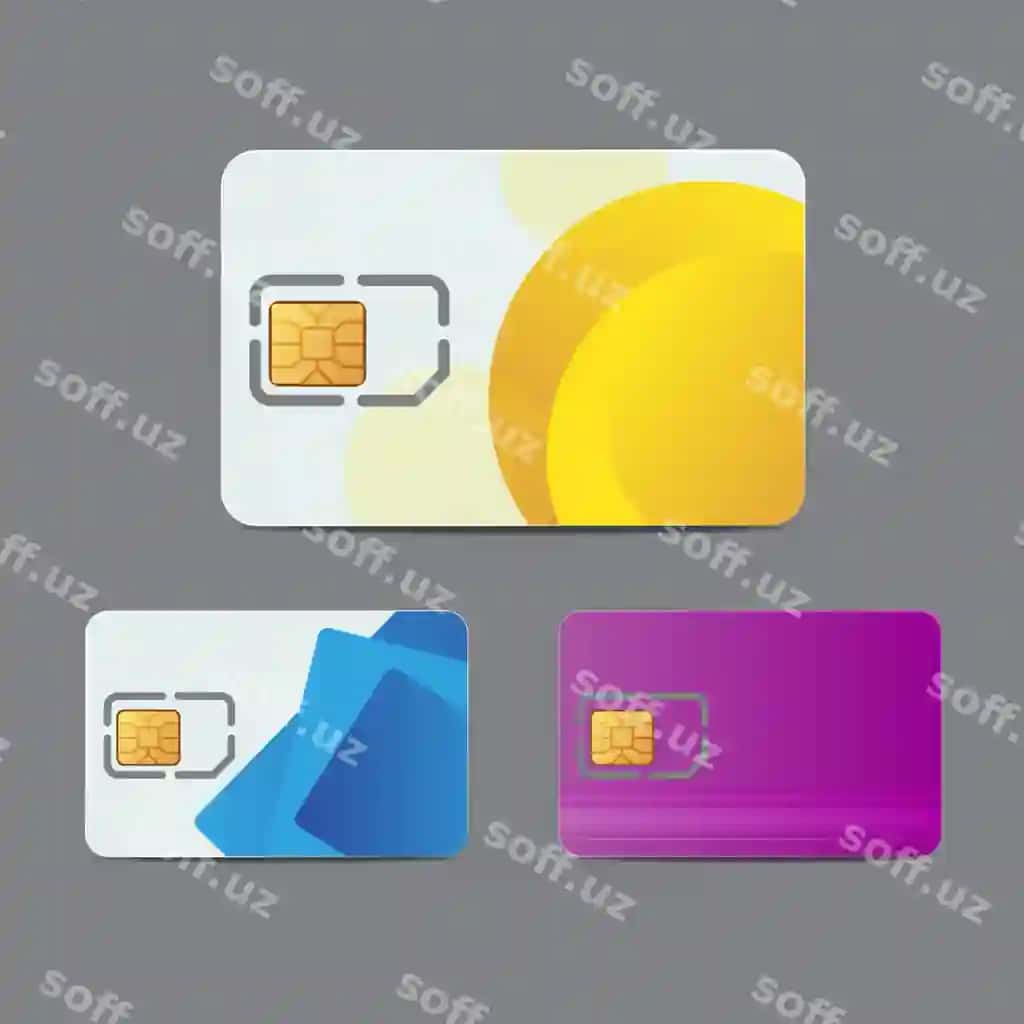 SIM karta realistik plastik karta mobil bog'lanish brendlangan mahsulot | Sim card realistic plastic card cellular connection branded product