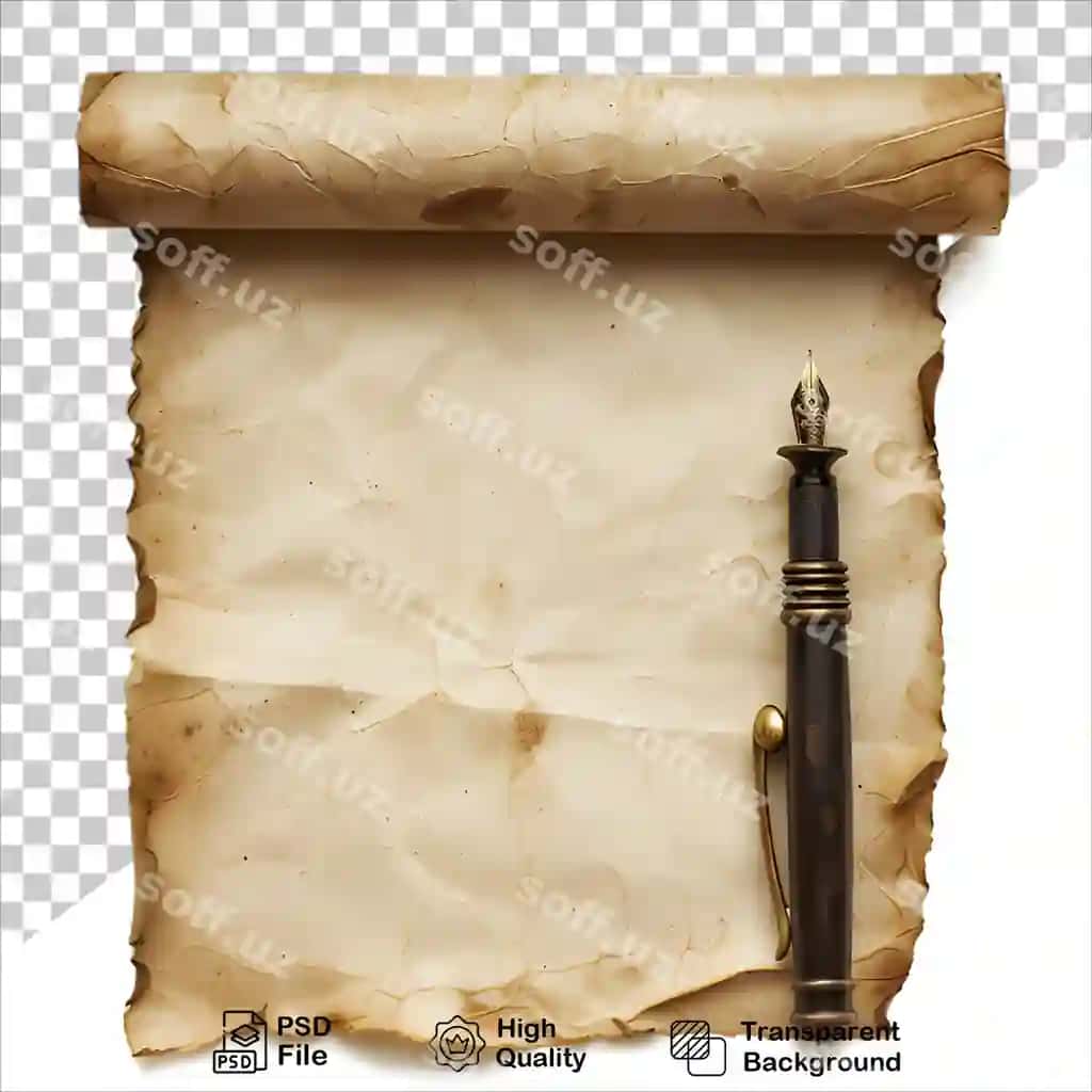Retro pen qadimiy paper izollangan dizayn | Retro pen vintage paper isolated design