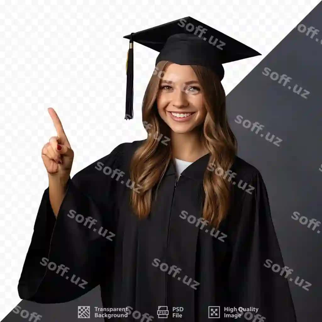 Bitiruvchi diplom bilan chap qo'l | Graduate with diploma left hand