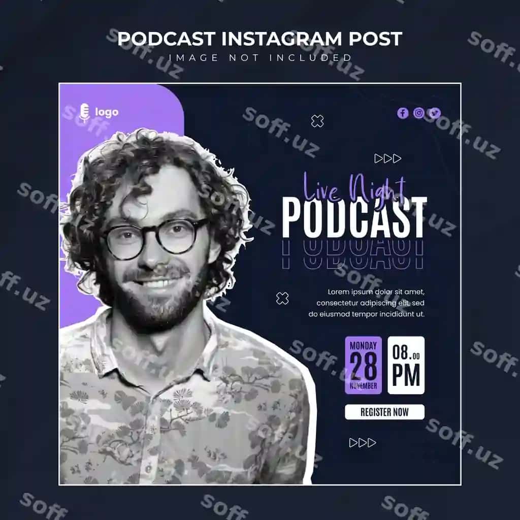 Instagram post podcast talk show | Instagram post podcast talk show