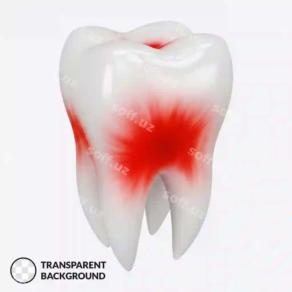 Tishda shilliq tish og'rig'i tushunchasi | Tooth with inflammation dental pain concept